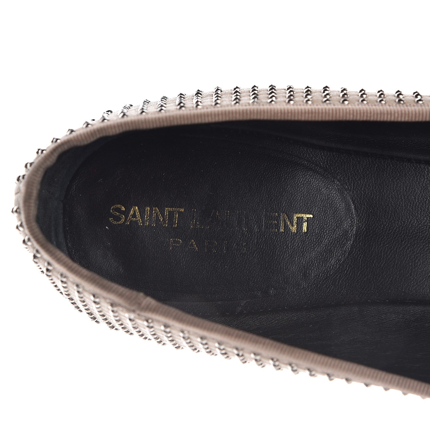 Saint Laurent Nappa Studded Dance 05 Ballet Flats 39.5 Beige 9 of 10
