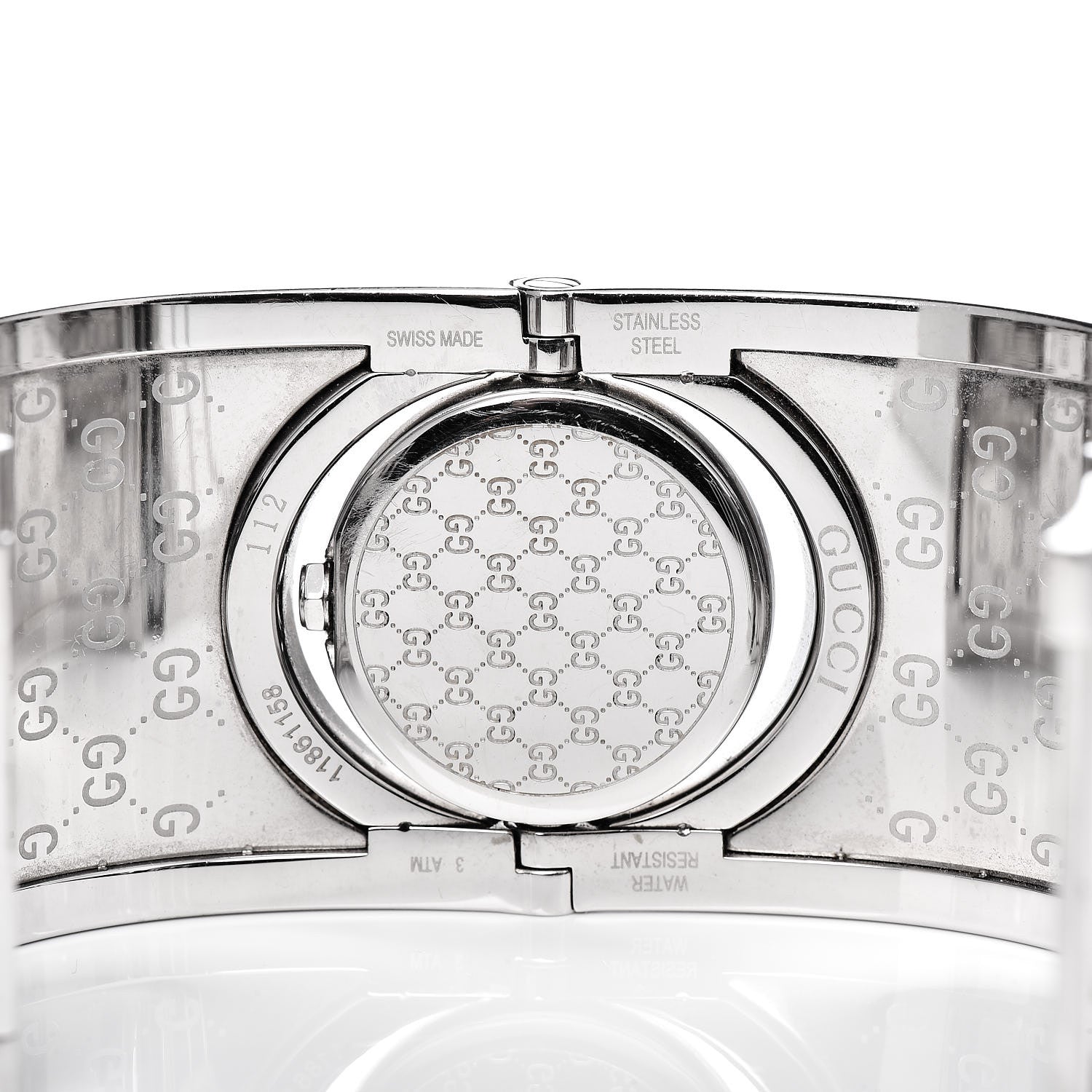 Gucci Stainless Steel Canvas 33mm Twirl Monogram Quartz Watch Brown 5 of 6