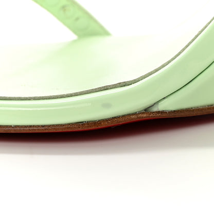 Christian Louboutin Patent Calfskin So Me Spike 85 Wedge Sandals 39 Studio Green 14 of 17