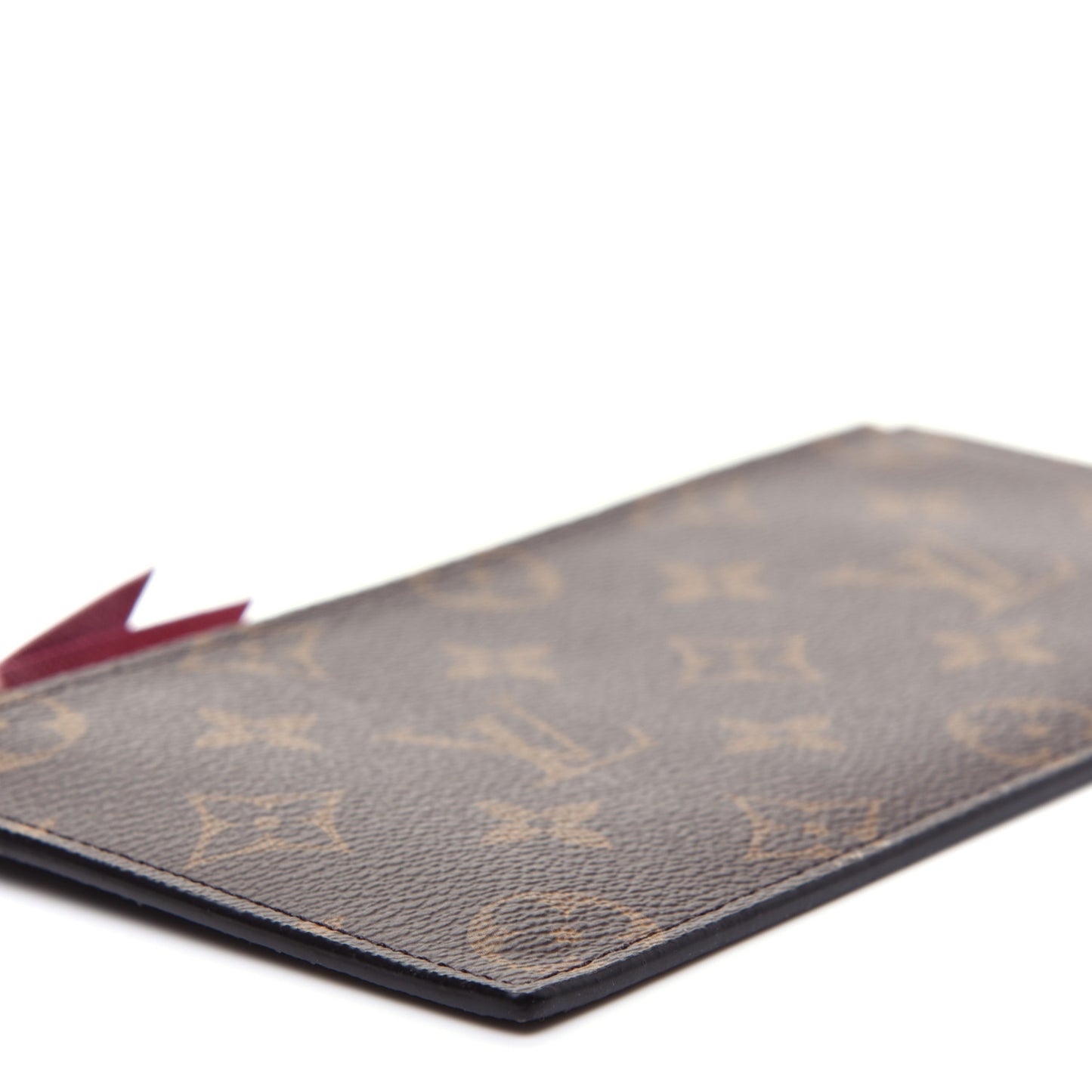 Monogram Felicie Chain Wallet Zippered Insert Fuchsia