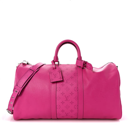 Louis Vuitton Taigarama Keepall Bandouliere 50 Fuchsia 1 of 8