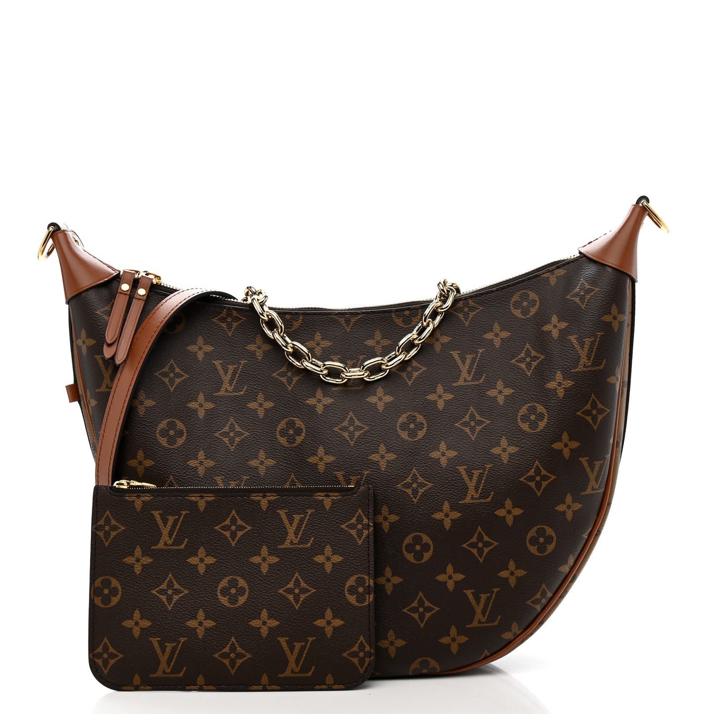 Reverse Monogram Loop Hobo