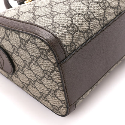 Gucci GG Supreme Monogram Web Medium Ophidia Boston Brown 10 of 11