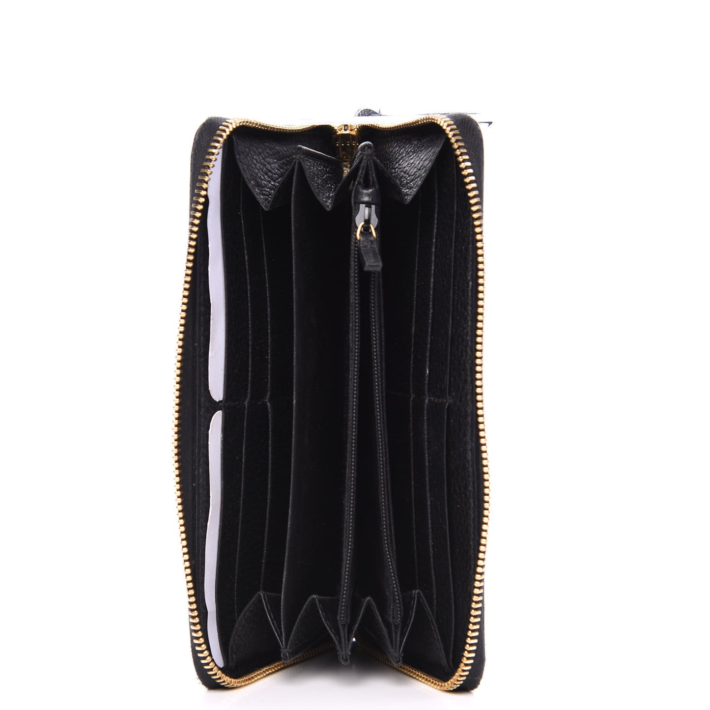 Dollar Calfskin GG Marmont Zip Around Wallet Black