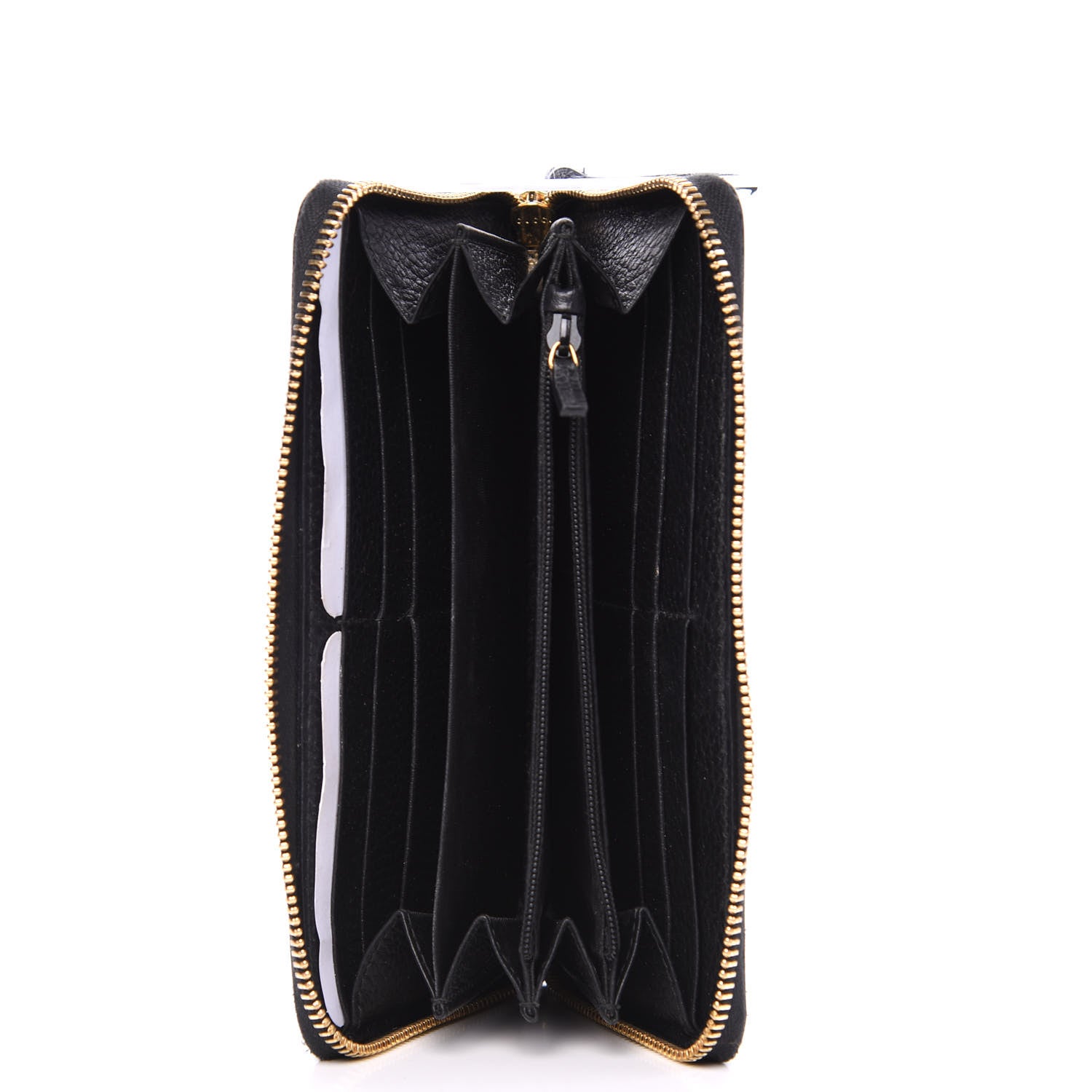 Gucci Dollar Calfskin GG Marmont Zip Around Wallet Black 4 of 9