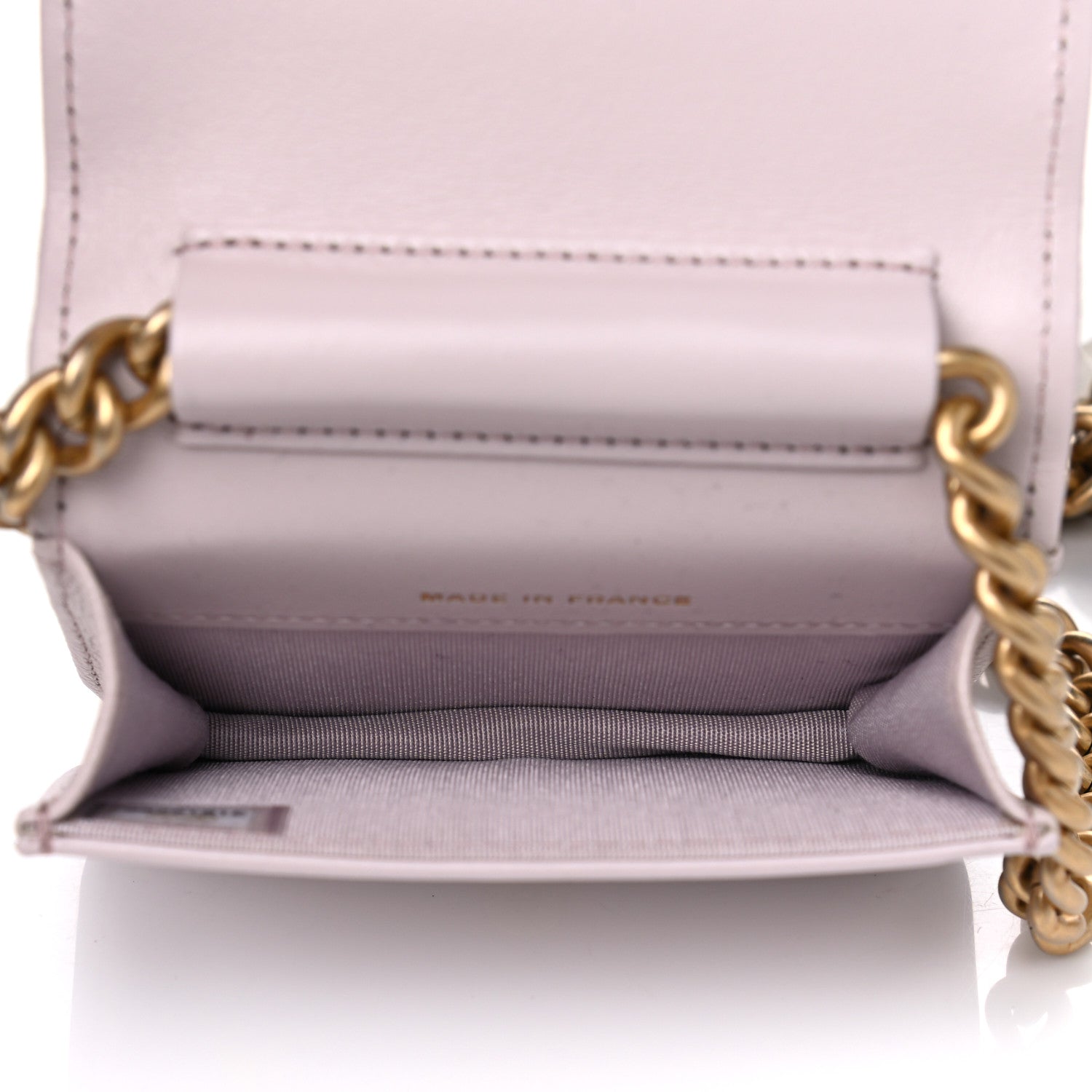 Chanel Caviar Chevron Boy Flap Waist Belt Bag Light Purple 4 of 4