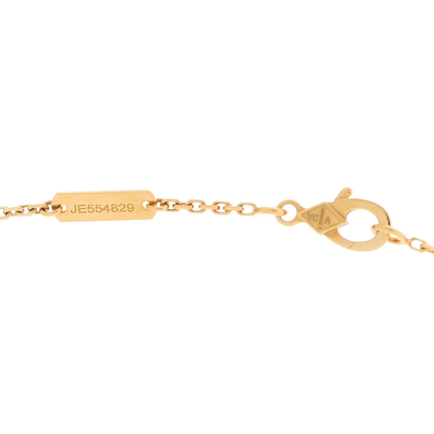 Van Cleef & Arpels 18K Yellow Gold Tiger Eye Vintage Alhambra Pendant Necklace 6 of 6