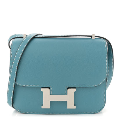 Hermes Epsom Constance 18 New Blue Jean 1 of 12