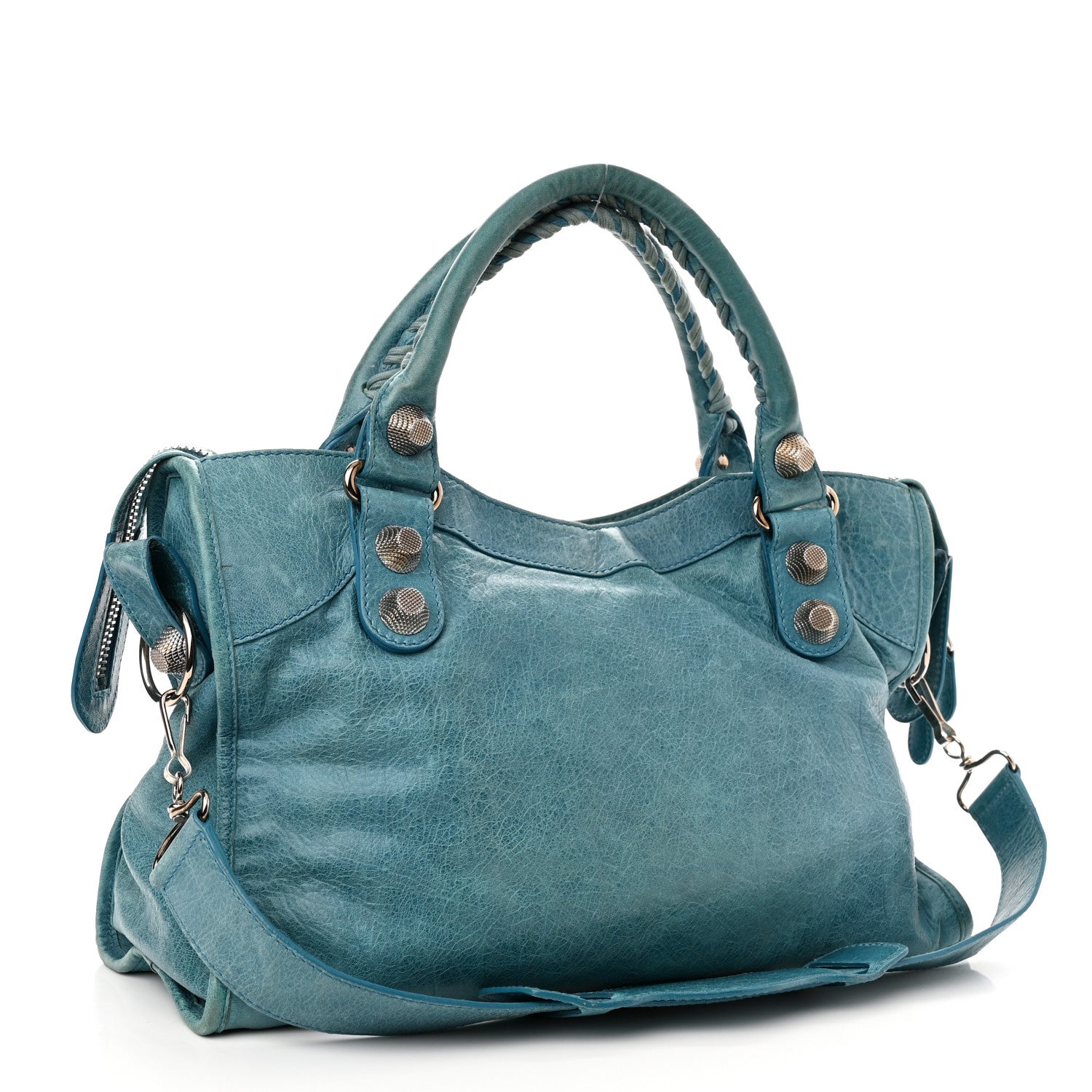 Balenciaga Agneau Giant 21 Silver Hardware City Cyclade 3 of 16