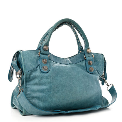 Balenciaga Agneau Giant 21 Silver Hardware City Cyclade 3 of 16