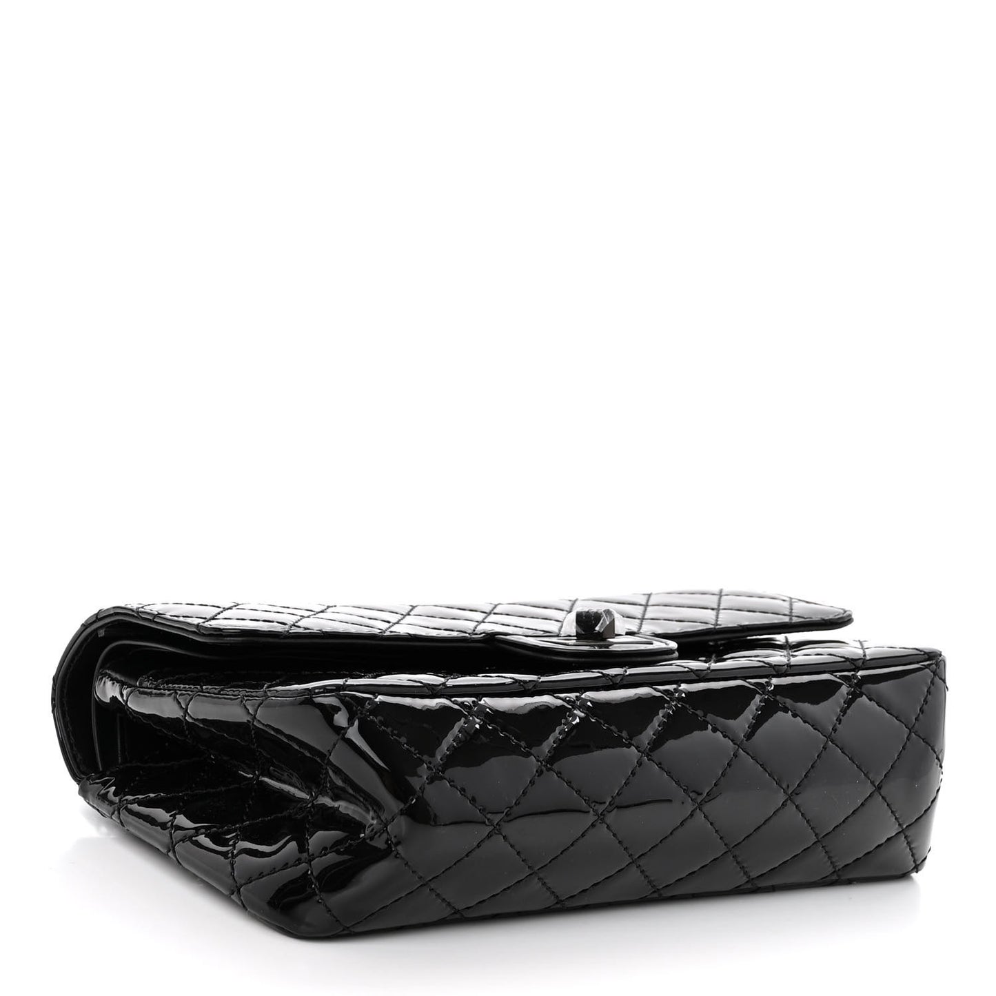 Patent Calfskin Quilted 2.55 Reissue 225 Flap So Black