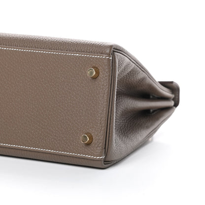 Hermes Taurillon Clemence Kelly Retourne 28 Etoupe 10 of 11