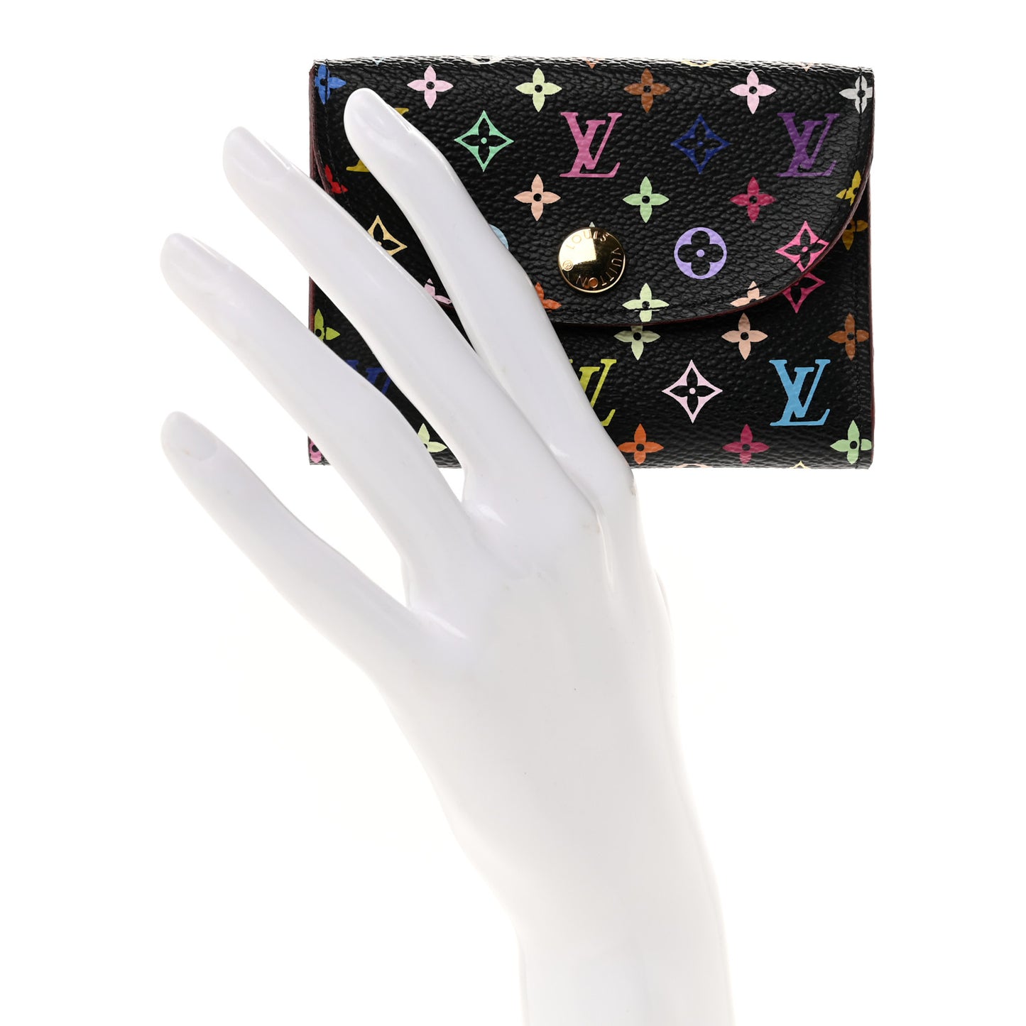 Monogram Multicolor Business Card Holder Black Grenade