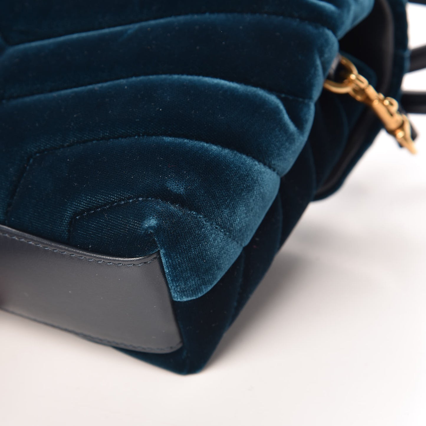 Velvet Y Quilted Monogram Toy Loulou Chain Satchel Dark Ottanio