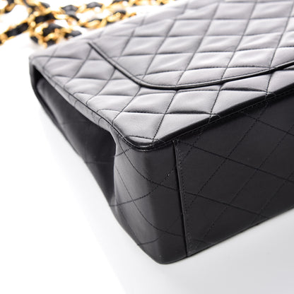 Chanel Lambskin Quilted XL Jumbo Single Flap Black 16 of 16