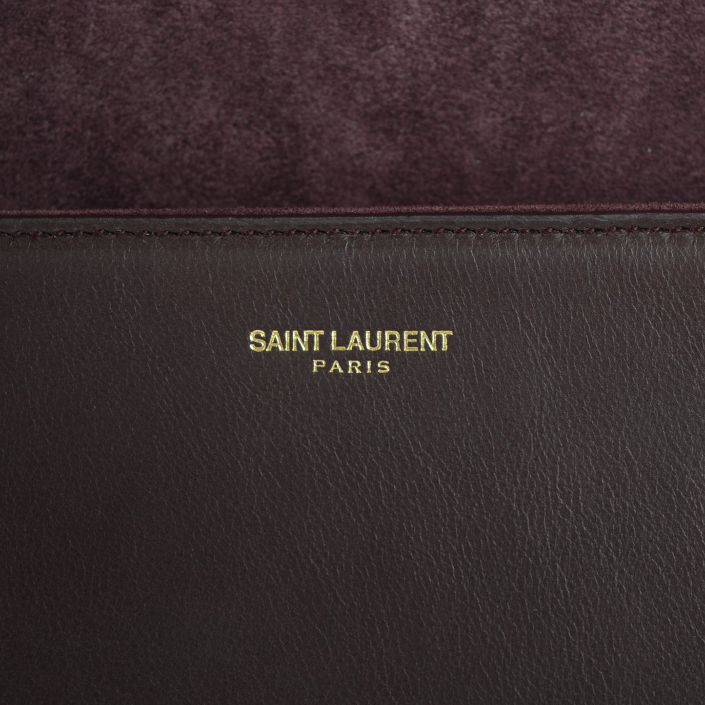 Calfskin Classic Y Ligne Clutch (Wine)