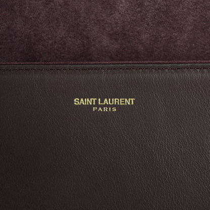 Saint Laurent Calfskin Classic Y Ligne Clutch (Wine) 7 of 8