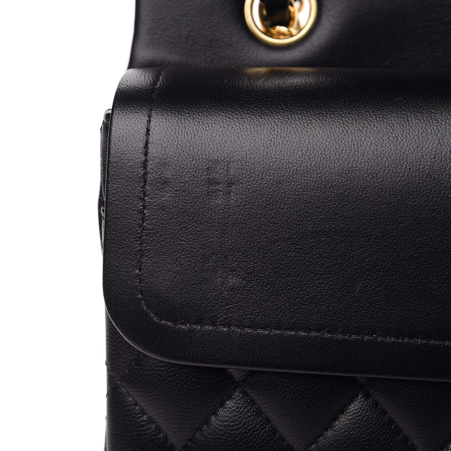 Chanel Lambskin Quilted Medium Double Flap Black 13 of 15