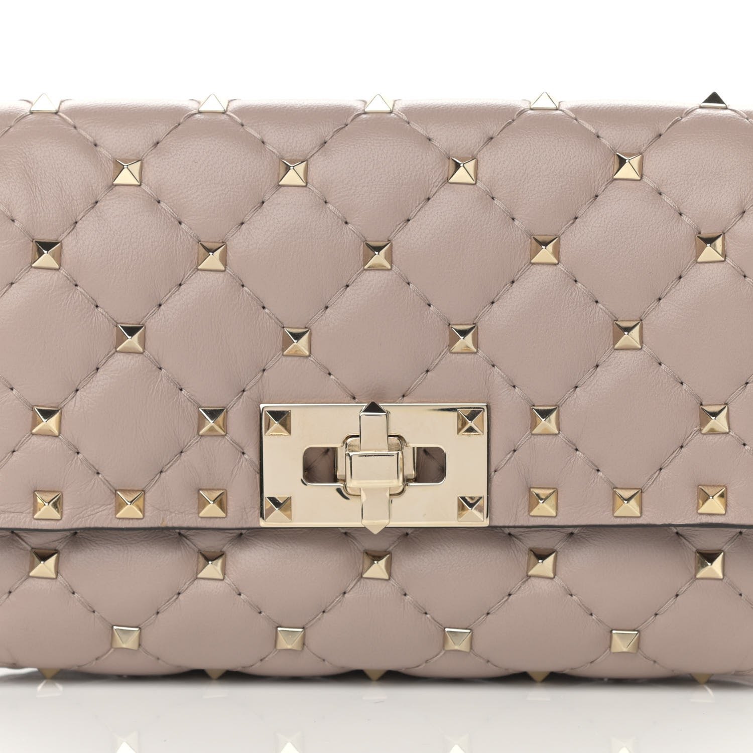 Valentino Garavani Lambskin Rockstud Spike Belt Bag Poudre 6 of 10