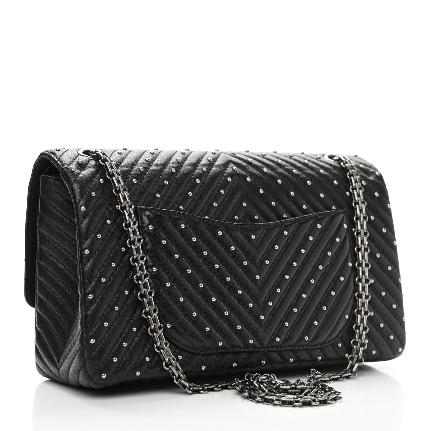 Sheepskin Chevron Quilted Studded 2.55 Reissue 226 Flap Black