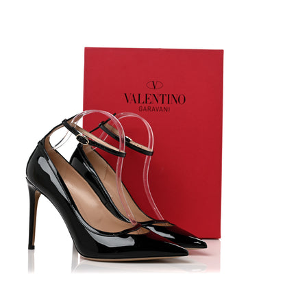 Valentino Garavani Patent Mary Jane Pumps 39 Black 9 of 9