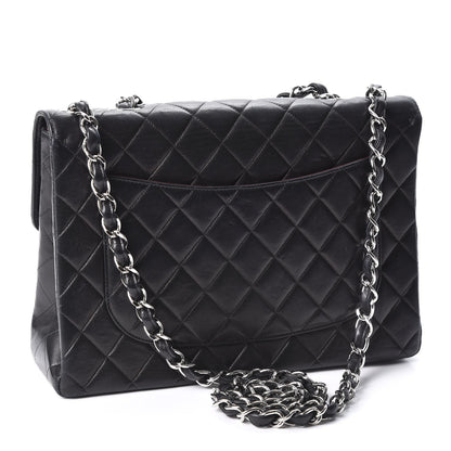 Chanel Lambskin Quilted Jumbo Single Flap Black 2 of 10