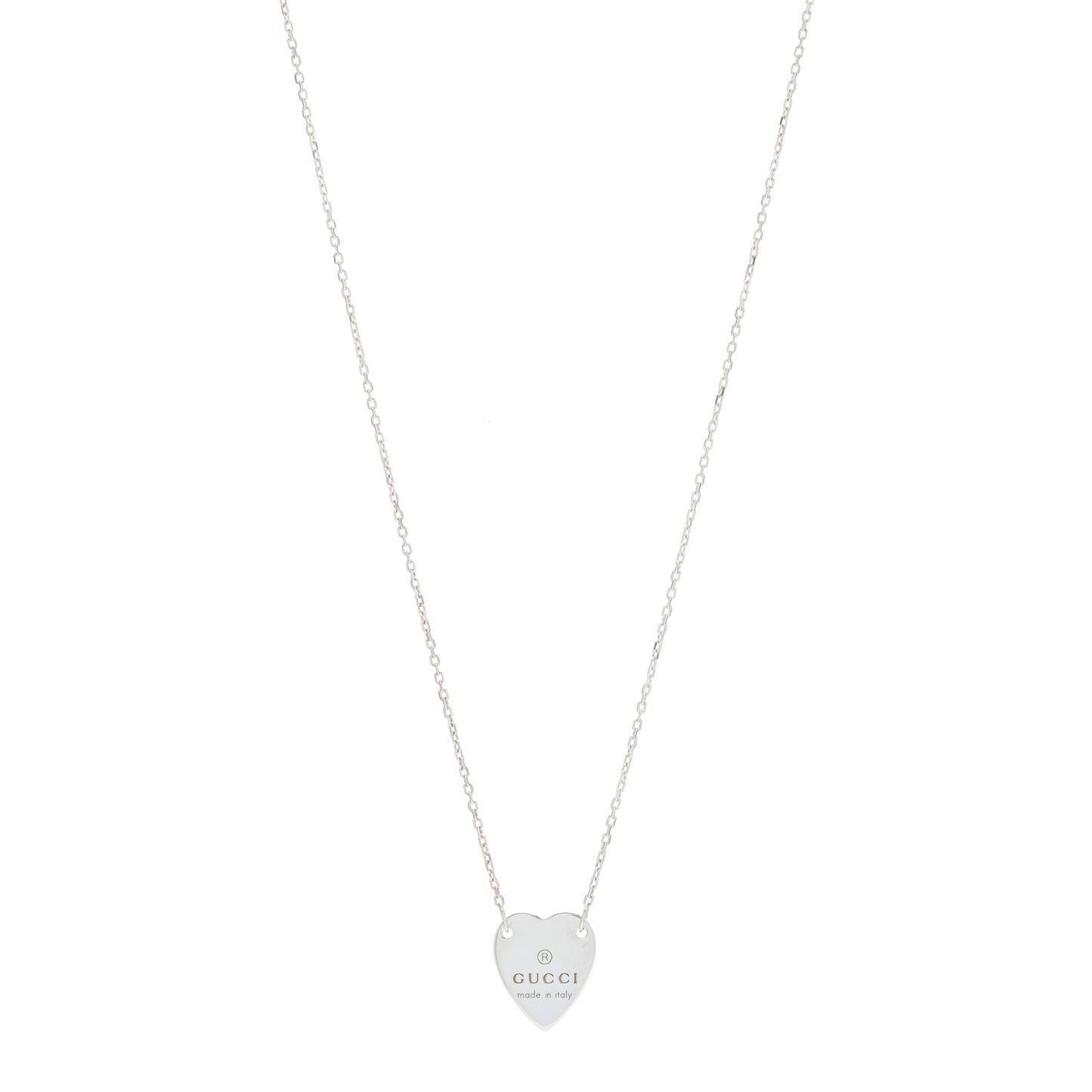 Sterling Silver Trademark Heart Pendant Necklace