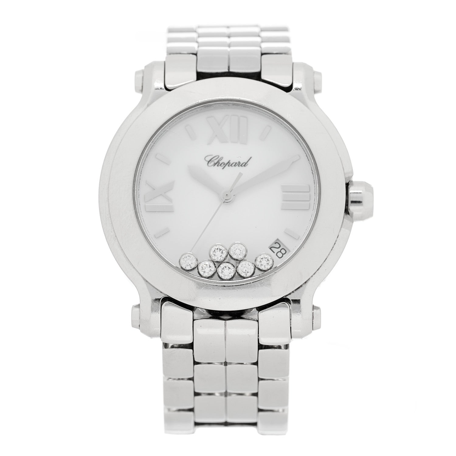 Chopard Stainless Steel 7 Diamond 36mm Happy Sport Quartz Watch 1 of 5