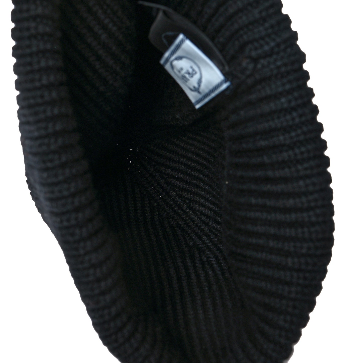 Knit Racing Logo Beanie Black