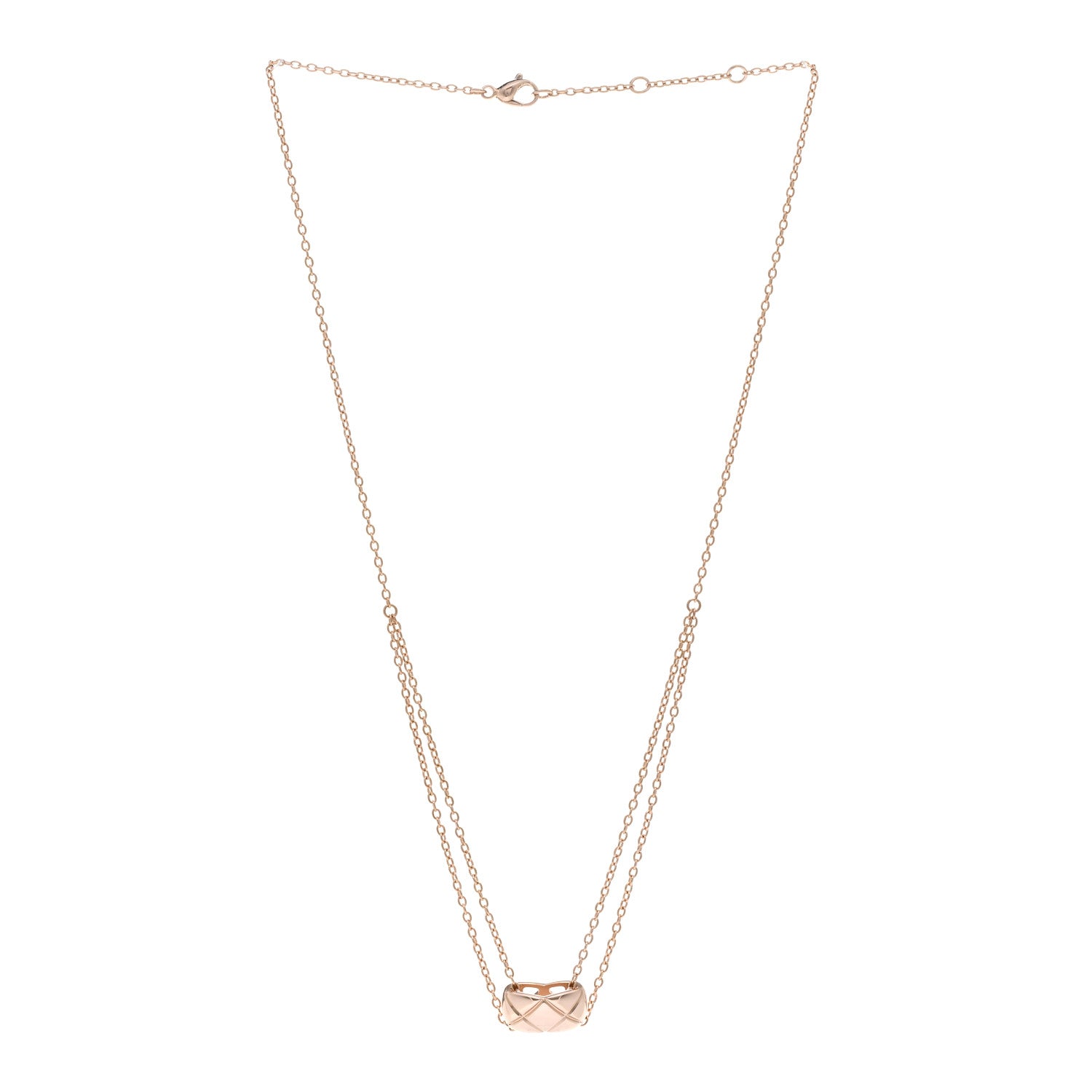 Chanel 18K Beige Gold Coco Crush Pendant Necklace 3 of 4