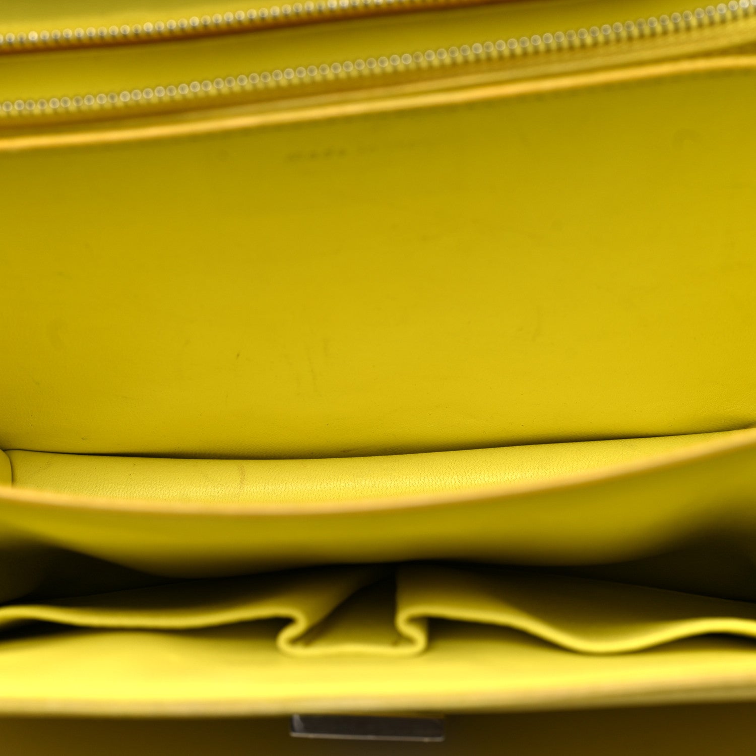 Celine Liege Calfskin Medium Classic Box Flap Bag Fluo Yellow 13 of 14