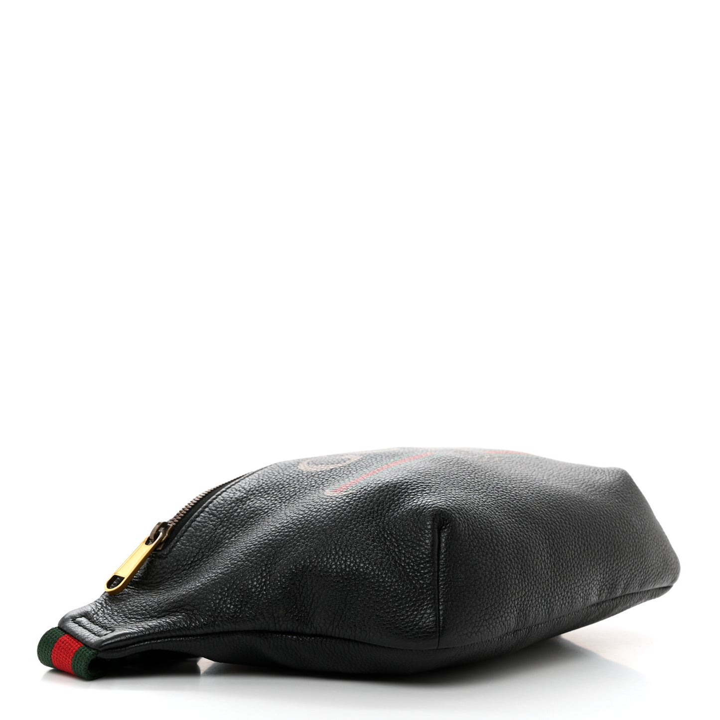 Grained Calfskin Logo Belt Bag Black