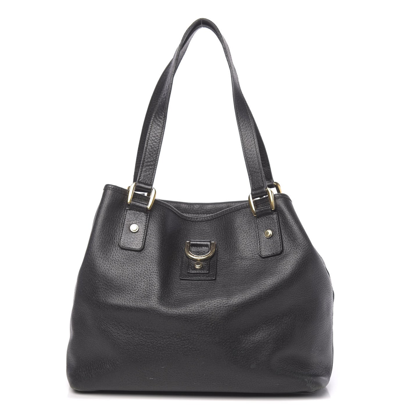 Calfskin Small D Ring Tote Black