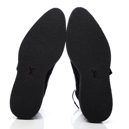 Louis Vuitton Calfskin Suede Mens Creeper Ankle Boots 9.5 Black 5 of 8