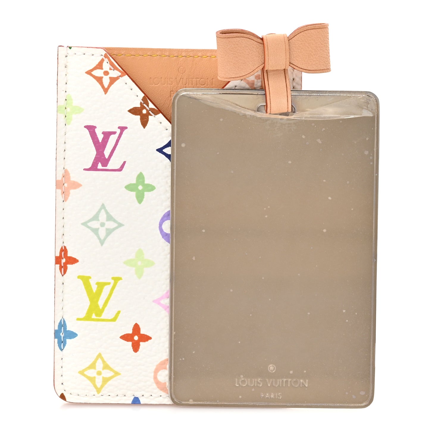 Monogram Multicolor Mirror and Case Pouch White