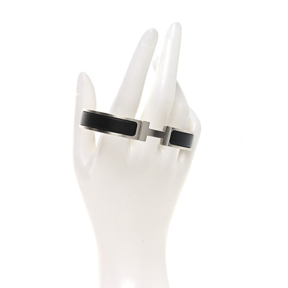 Hermes Matte Enamel Narrow Clic Clac HH Bracelet T6 Black 2 of 5