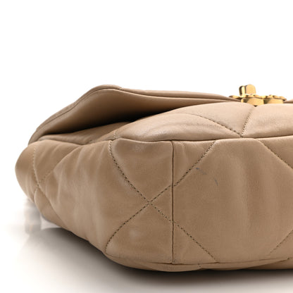 Chanel Lambskin Quilted Medium Chanel 19 Flap Dark Beige 9 of 14
