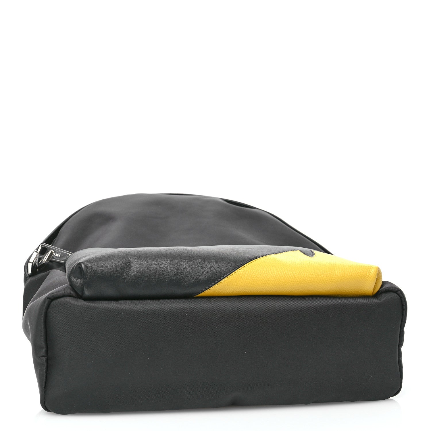 Fendi Nylon Vitello Grace Cruise Corner Bugs Pouch Pocket Backpack Black Sunflower 4 of 10
