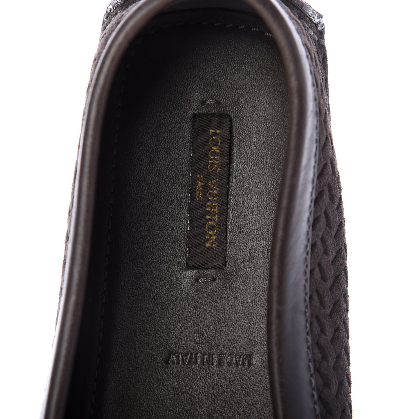 Woven Suede Oxford Loafers 40 Brown