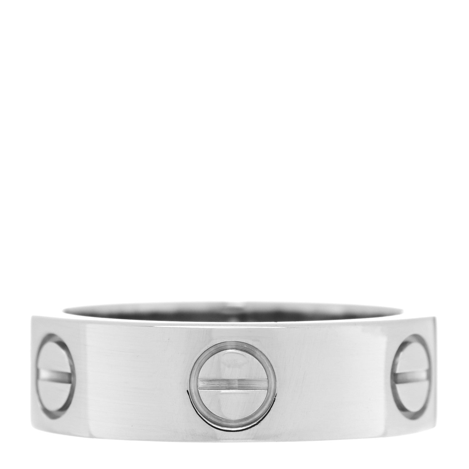 Cartier 18K White Gold 5.5mm LOVE Ring 51 5.75 1 of 4