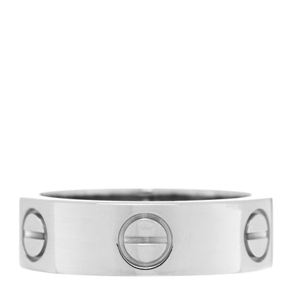 Cartier 18K White Gold 5.5mm LOVE Ring 51 5.75 1 of 4