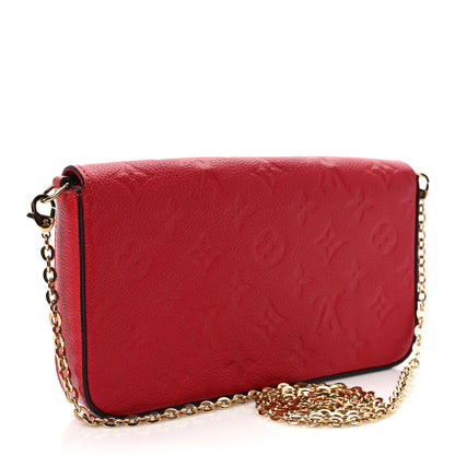 Louis Vuitton Empreinte Pochette Felicie Chain Wallet Scarlet 4 of 9