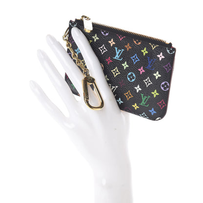 Louis Vuitton Monogram Multicolor Key Pouch Black Grenade 2 of 6