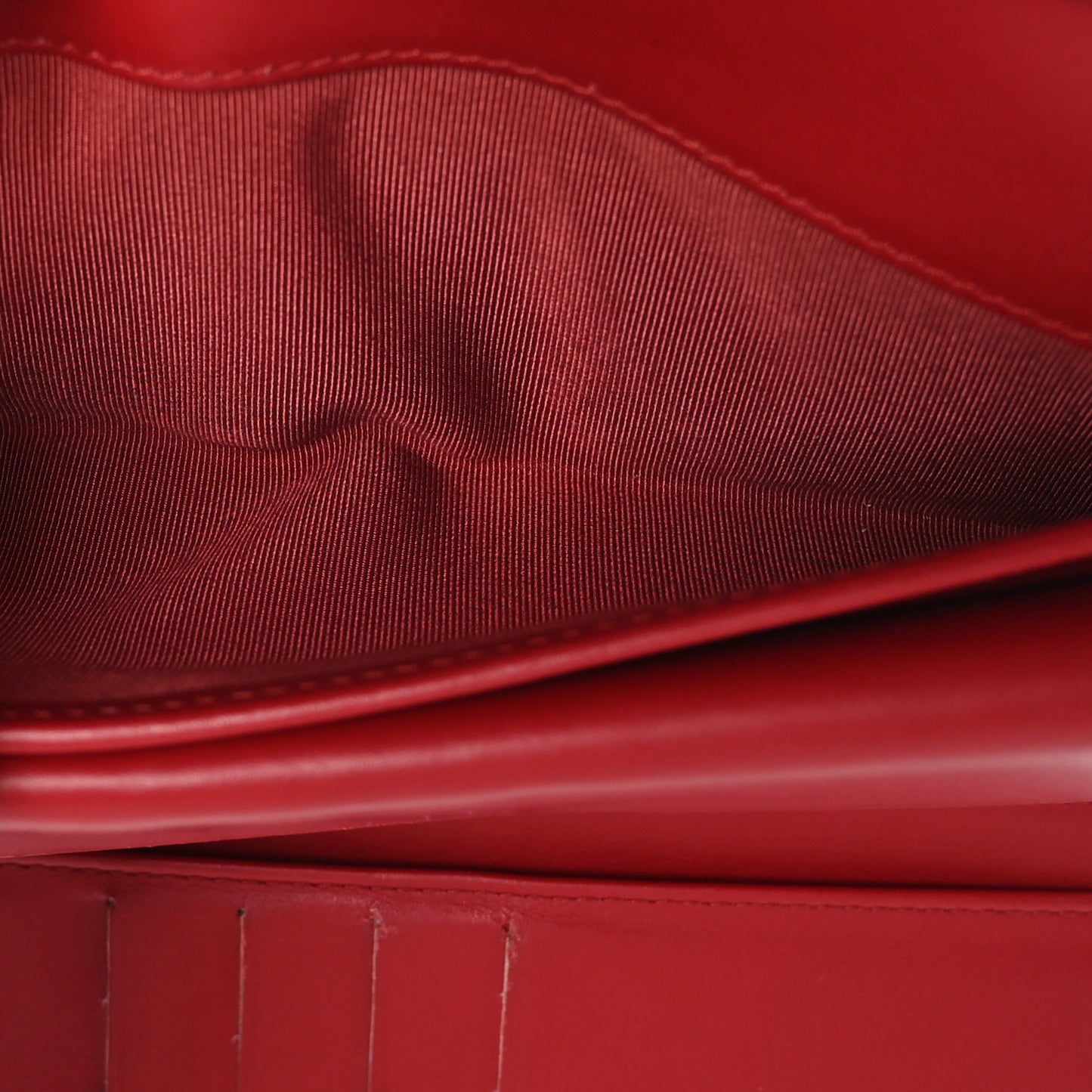 Caviar Quilted Large Flap Wallet Red