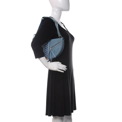 Christian Dior Denim Admit It Hobo Blue 2 of 10