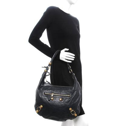 Balenciaga Chevre Giant 21 Gold Hardware Hobo Dark Night 2 of 12