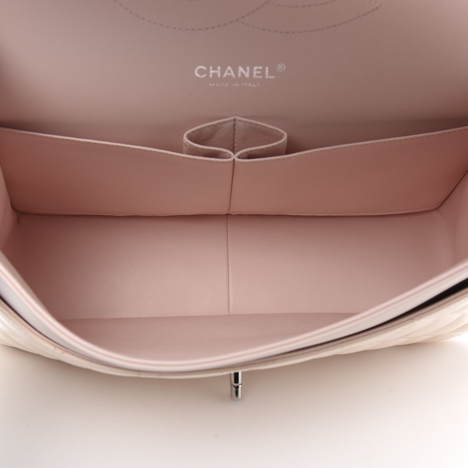 Chanel Patent Quilted Jumbo Double Flap Light Pink 5 of 12