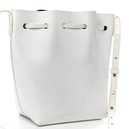 Mansur Gavriel Saffiano Mini Bucket Bag White Royal 9 of 11