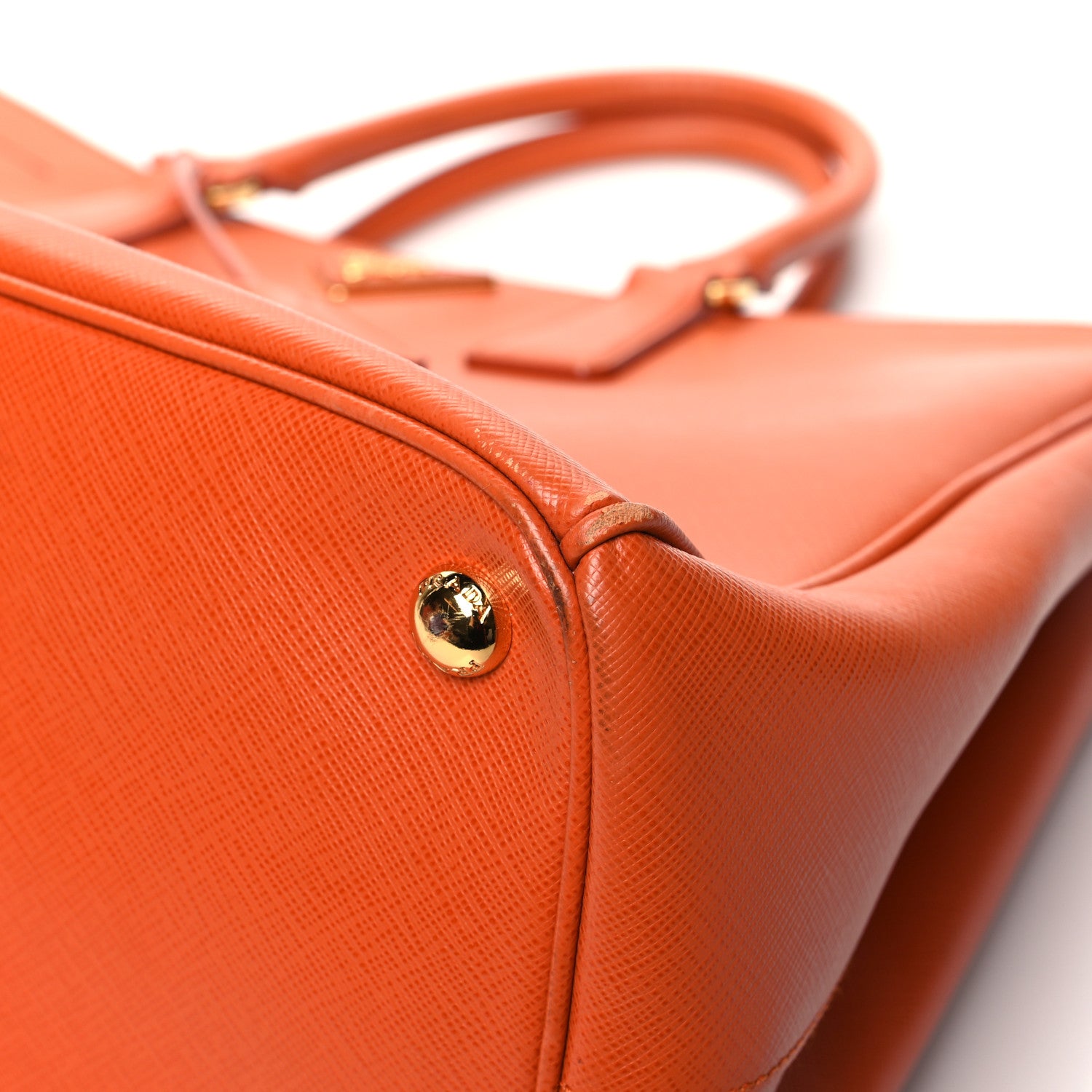 Prada Saffiano Large Galleria Double Zip Tote Papaya 10 of 13