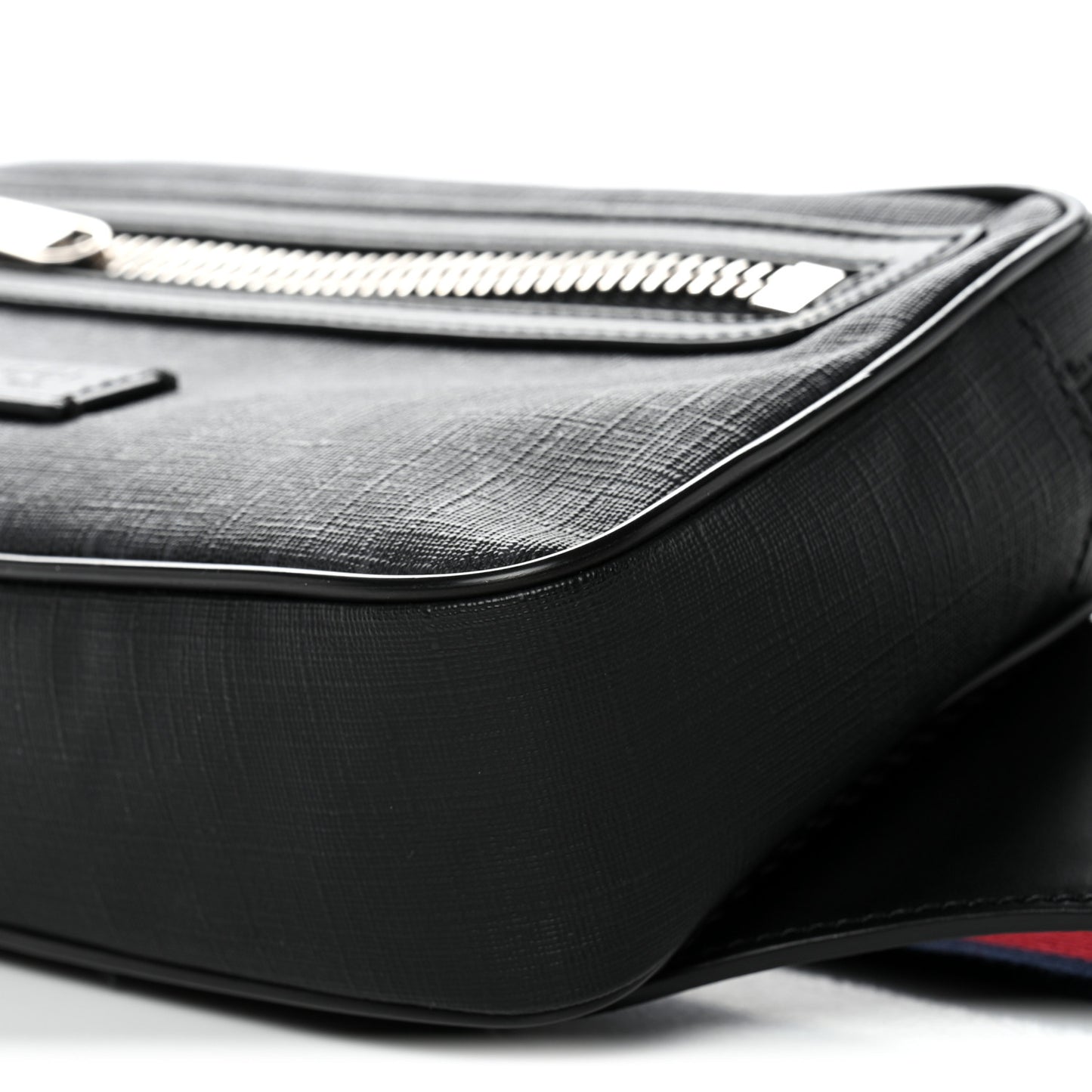 Soft GG Supreme Monogram Web Belt Bag Black Grey